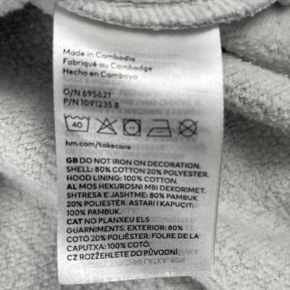 Harvard H&M Mens Medium Gray Hoodie Collegiate Graphic Pullover Sweatshirt - Picture 8 of 9